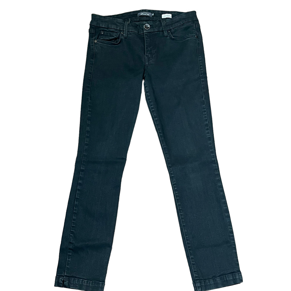 Level 99 Anthropologie Jeans Size 30 Lily Crop Black Stretch Blend Denim 30X27